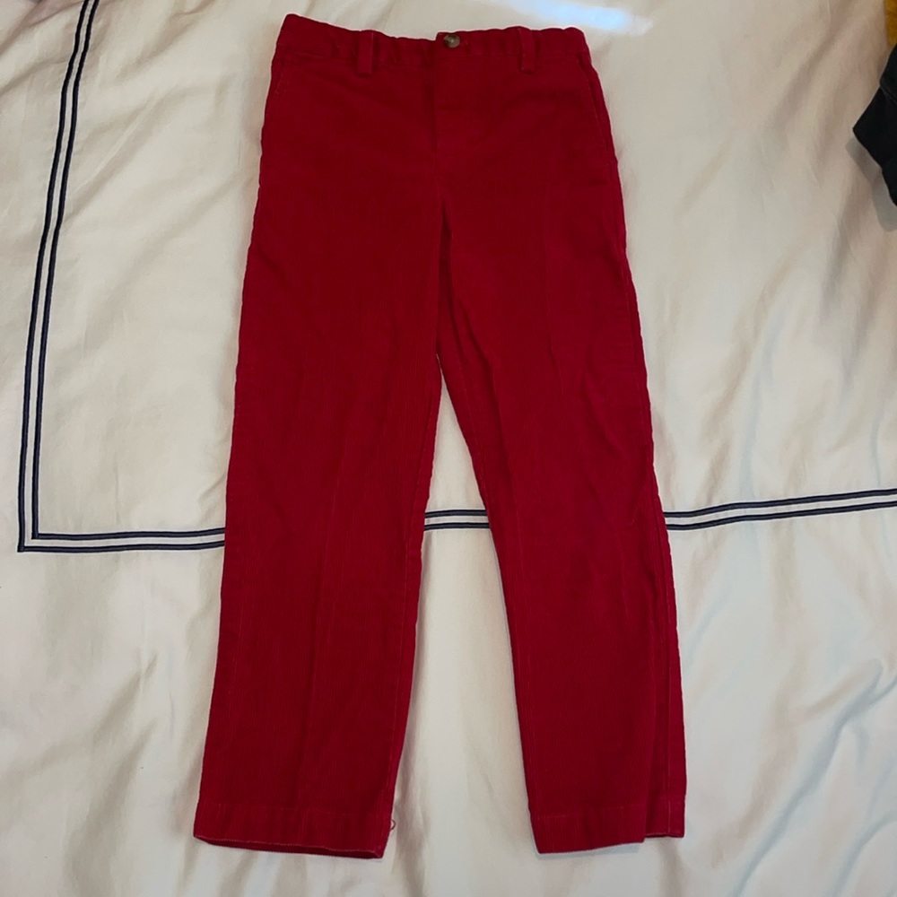 Vineyard, vines, red corduroy pants, size 7